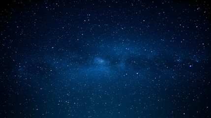Dark Blue Night Sky with Scattered Stars and a Milky Way Band