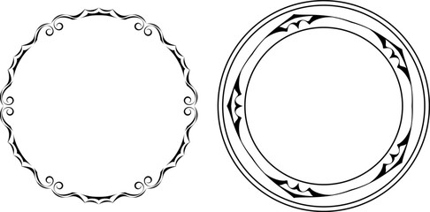 vector frames black on a white background