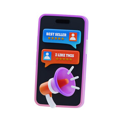 3D Testimonial Marketing with Star Ratings