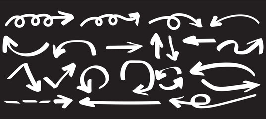 Round curl long arrow. Thin arrow curled symbol icon. Arrow swish sign.