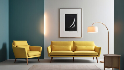 modern living room with sofa