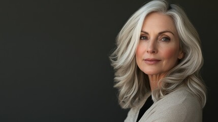 Fototapeta premium Natural results-focused cosmetic surgery for mature women Targets women over 50 who want understated and natural-looking results instead of more dramatic changes.