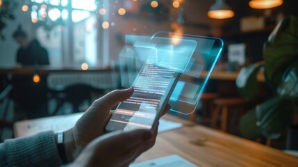 Digital Efficiency Innovative 3D Holographic Receipt Organizer for Expense Management