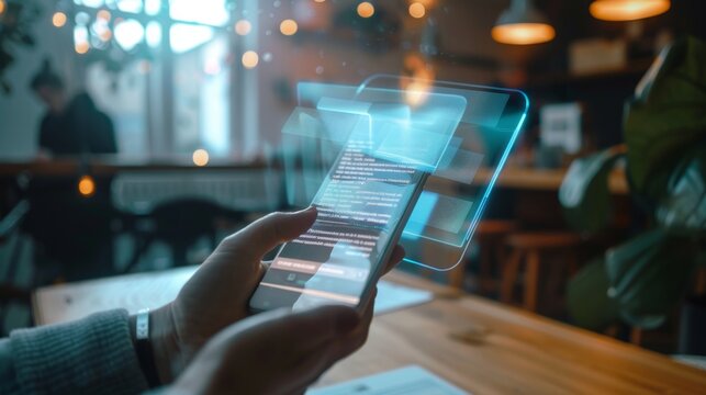 Digital Efficiency Innovative 3D Holographic Receipt Organizer for Expense Management