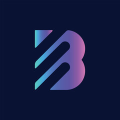 icon b logo design