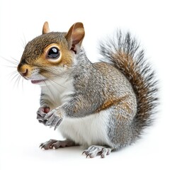 squirrel on isolated white background