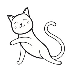 Line drawing of a cat