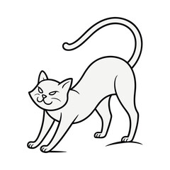 Line drawing of a cat