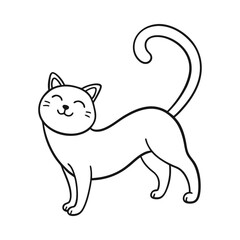 Obraz premium Line drawing of a cat