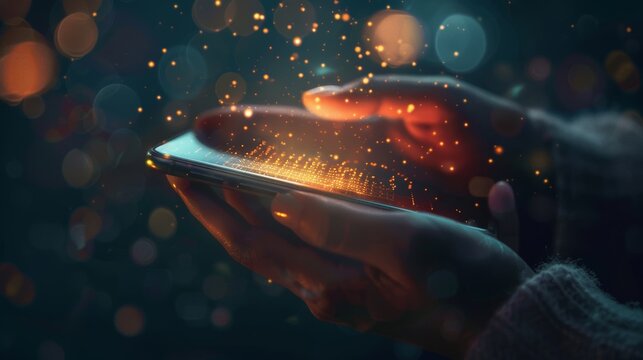 TechSavvy Virtual Ledger Projection on Smartphone Screen for Subscription Tracking