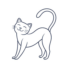 Line drawing of a cat