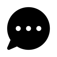 chat bubble glyph icon