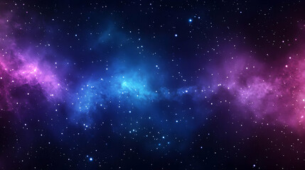 Cosmic Nebula with Stars in a Blue and Pink Color Palette, a Stunning Visual Representation of Space