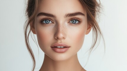 Fototapeta premium Rhinoplasty for women A popular facial surgery, especially among women looking for subtle changes in nose shape, making it a high-competition keyword.