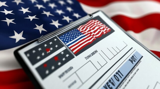 American Flag Clapperboard Film Production Movie Shoot