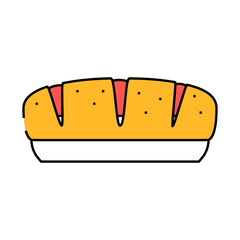 cranberry bun food meal line icon vector. cranberry bun food meal sign. isolated symbol illustration