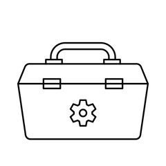 Toolbox icon, repairman, tool building, equipment