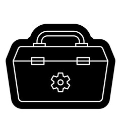 Toolbox icon, repairman, tool building, equipment
