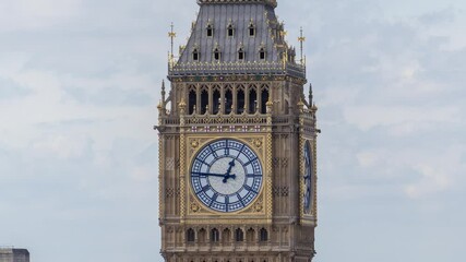 big ben clock in london, england in vertical