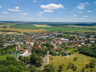 Aerial View Over Smolenice and Surroundings, Trnava Region, Slovakia