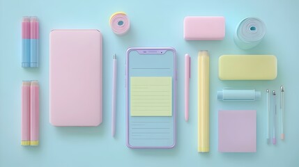 Colorful sticky notes arranged in a creative layout, vibrant reminders showcasing tasks and ideas for efficient organization and planning