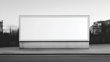 Obraz premium Marketing Billboard. Empty clear white billboard. Design Template. 