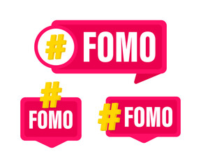 Fear of missing out fomo acronym representing social anxiety disorder