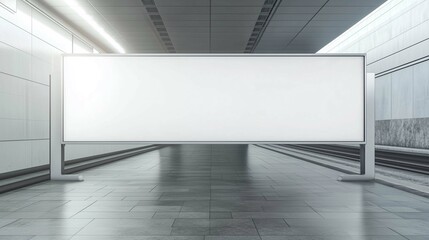 Marketing Billboard. Empty clear white billboard. Design Template.
