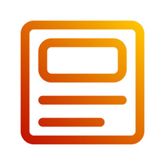Obraz premium news gradient icon