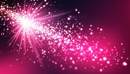 Beautiful shiny glitter falling in a single burst of light, representing the joyful spirit of the New Year celebration. Made with generative AI technology