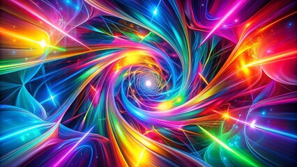 A Cosmic Dance of Swirling Lights and Ethereal Colors, Illuminating the Infinite Depths of Space