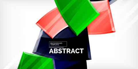 Colorful geometric abstract shapes. Illustration For Wallpaper, Banner, Background, Card, Book Illustration, landing page