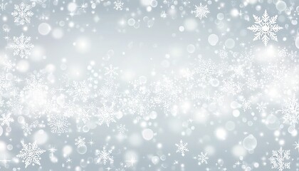 Fototapeta premium Glowing Winter Abstract - Vector Snowflakes, Circles, and Luminescent Elements for a Frosty Seasonal Wallpaper. Made with generative AI technology