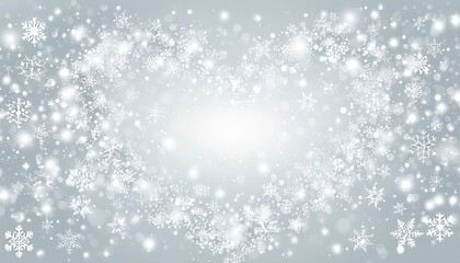 Fototapeta premium Glowing Winter Abstract - Vector Snowflakes, Circles, and Luminescent Elements for a Frosty Seasonal Wallpaper. Made with generative AI technology