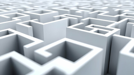 White Abstract Maze.