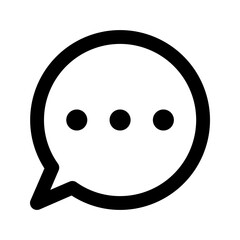 chat bubble line icon