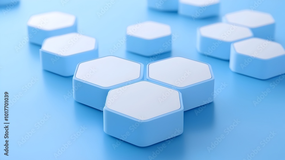 Poster subtle gradient hexagon abstract background for tech branding
