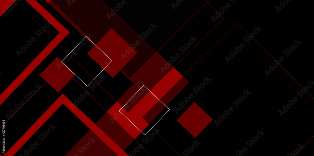 Poster modern bluck and red paper texture seamless abstract technology rectangle background. decorative web