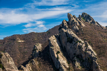 Fototapeta premium sightseeing during a visit to the village of Castelmezzano, Potenza