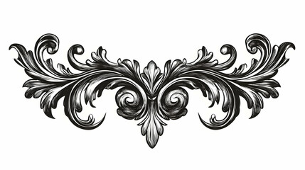 Fototapeta premium Ornamental Floral Design Element.