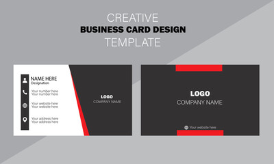 Creative modern minimal name card and business card template design 