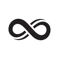 Infinity Vector Logo Template - Minimalist and Clean Infinity Symbol, Ideal for Logos Representing Unlimited Potential, Endless Opportunities, or Eternal Concepts in Technology or Design Fields.
