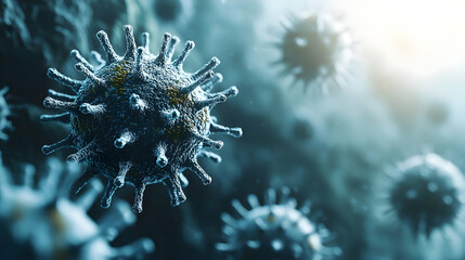 Microscopic View of a Virus.