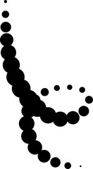 Bold dotted wave line shapes set