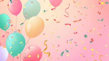 Simple Design on Birthday Background - a charming and festive visual. The simple yet delightful design stands out against the birthday backdrop