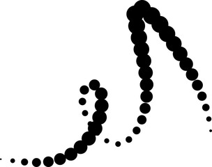 Bold dotted wave line shapes set