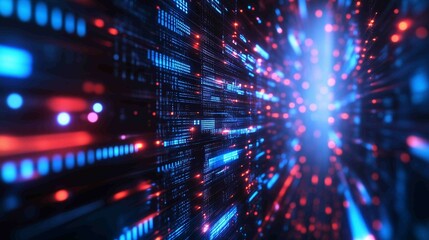 Obraz premium Abstract digital data background. Art can be used in the description of network abilities, technological processes, digital storages, science, education, etc. 