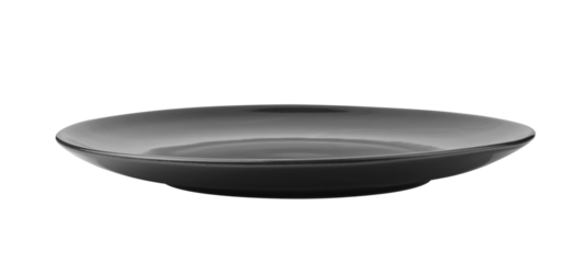 black plate on transparent png