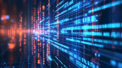 Abstract digital data background. Art can be used in the description of network abilities, technological processes, digital storages, science, education, etc.
