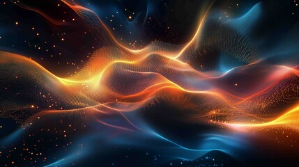 Fototapeta premium Abstract digital data background. Art can be used in the description of network abilities, technological processes, digital storages, science, education, etc. 